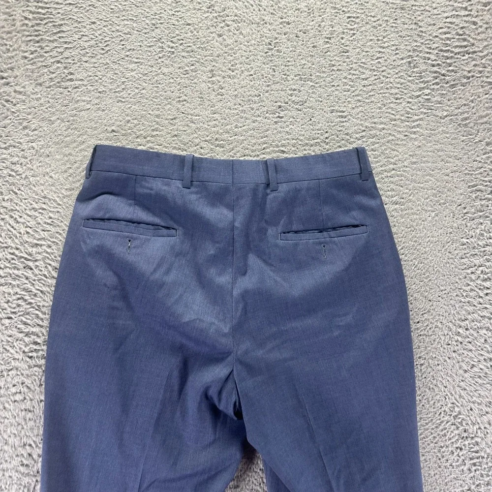 Peter Millar Pant Mens 32x29 Blue Wool Dress Straight Leg Business Preppy Formal